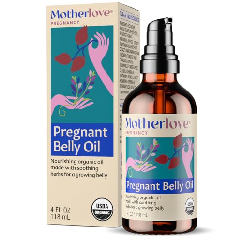 Motherlove Pregnant Belly Oil - Organic Vegan 4 oz Moisturizing & Nourishing