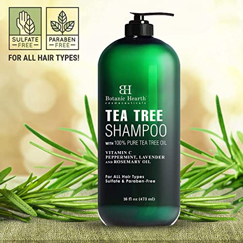 Tea Tree Shampoo & Conditioner Set for Dry Scalp - 16 oz Bundle