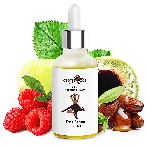 7-in-1 Anti-Aging Face Serum with Vitamin C, Jojoba Oil & Ceramides - Natural & Vegan