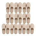6/10/12 pairs Spa Slippers for Guests, Washable Reusable Disposable Slippers for Women Men, Jacquard Fleece Closed-Toe Design for Hotel, Bathroom, Bedroom, Wedding, Travel, SPA Bulk Slippers for Guest Use
