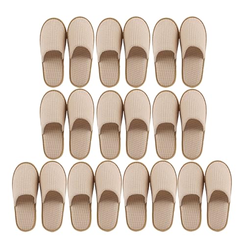 6/10/12 pairs Spa Slippers for Guests, Washable Reusable Disposable Slippers for Women Men, Jacquard Fleece Closed-Toe Design for Hotel, Bathroom, Bedroom, Wedding, Travel, SPA Bulk Slippers for Guest Use