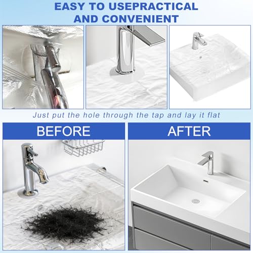 Disposable Beard Hair Catcher Pack of 200 - Sink Cover for Shaving & Grooming