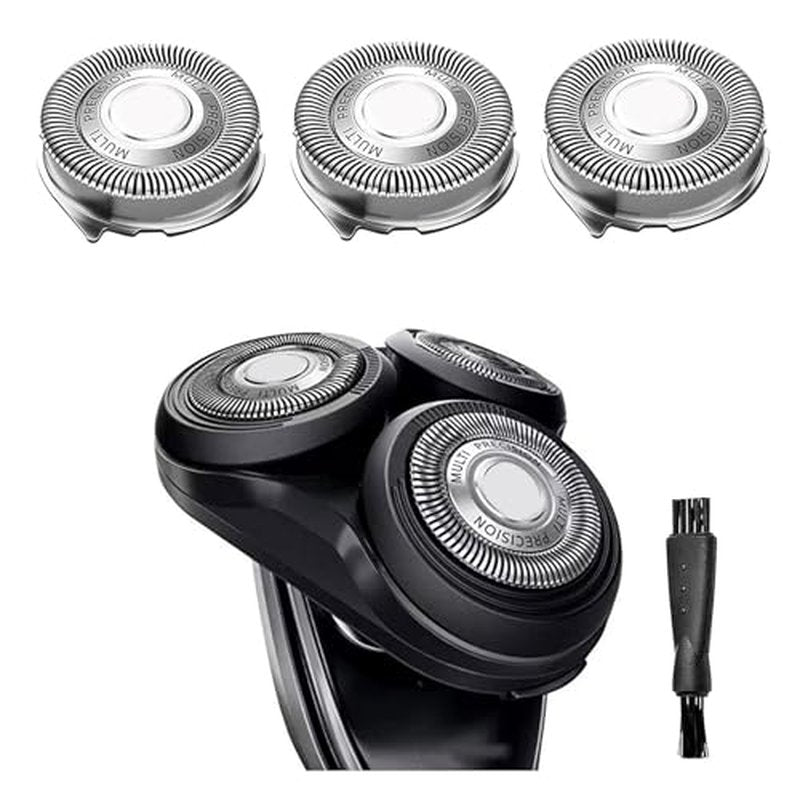 Gleway SH50/52 Replacement Heads Compatible with Philips Series 5000 Shaver, Upgraded SH50 Razor Replacement Heads Compatible with Norelco PT8xx, PT7xx, AT8xx, AT7xx, 3Pcs with Cleaning Brush