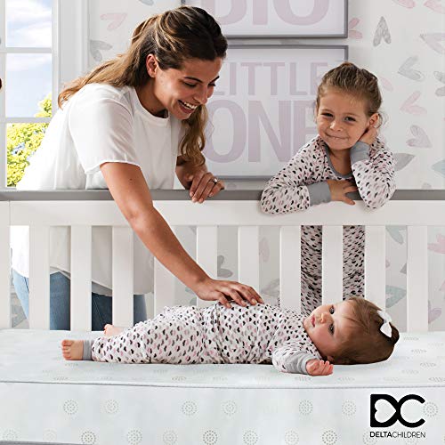 Delta Children Twinkle Galaxy Dual Sided Crib and Toddler Mattress - Waterproof & GREENGUARD Gold Certified - Made in USA - Galaxy Mattress