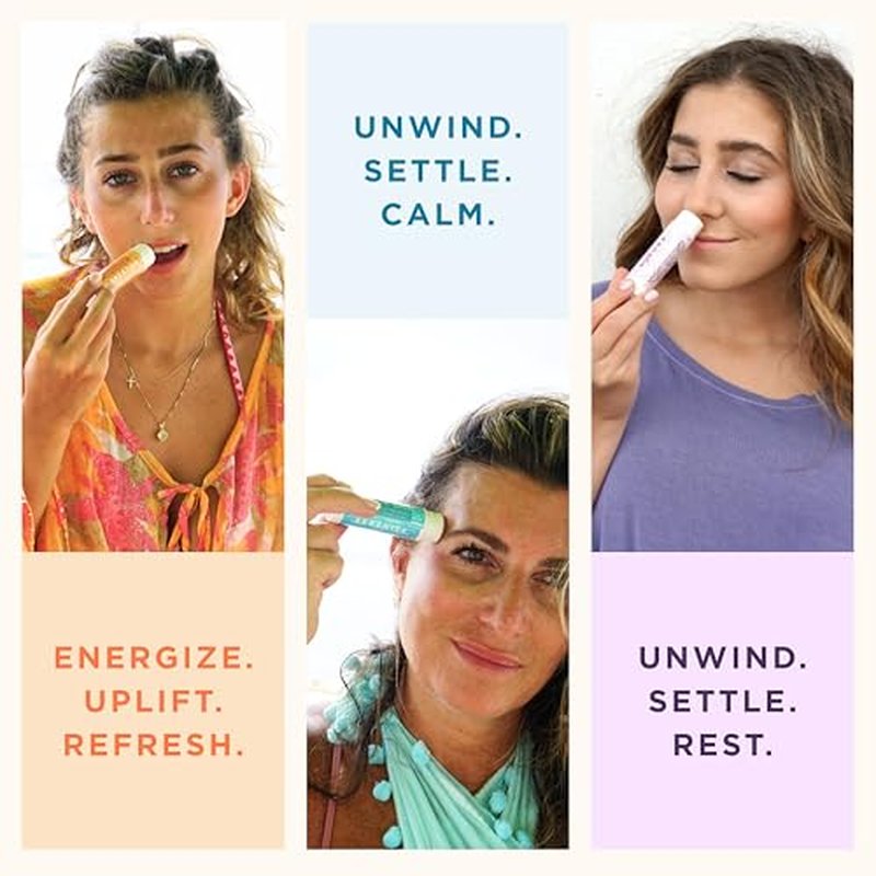 Honestly Margo Aromatherapy Balm Stick Trio (Menthol Eucalyptus, Lavender, and Citrus) ? Organic Citrus, Eucalyptus Essential Oil, and Lavender Essential Oil Lip Balm, Mess-Free Convenient Design
