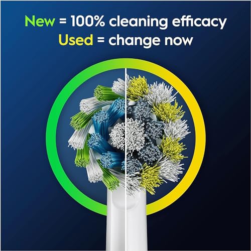 White 8 Pack Electric Toothbrush Replacement Heads for Oral-B Cross Action - X-Shape Bristles