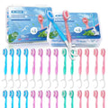 70 Pack 5-in-1 Disposable Travel Toothbrushes with Toothpaste - No Rinse, Flavors Included