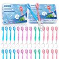 RR ORCRO 40 Pack Disposable Travel Toothbrushes with Toothpaste Floss & Tongue Scraper - Variation of THIS listing