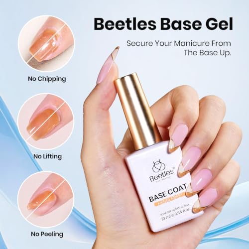 Beetles Gel Polish Nail Prep Dehydrator & Primer Set O-Clear-6 - Hema-Free, Nourishing Base & Top Coat for Long-Lasting Nails