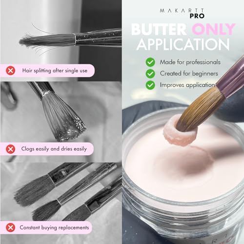 MakarttPro 100% Kolinsky Acrylic Nail Brush #10 ? Pure Kolinsky Hair for Smooth Application, Monomer & Acetone Resistant Handle, Anti-Clogging, Durable Professional Nail Art Brush