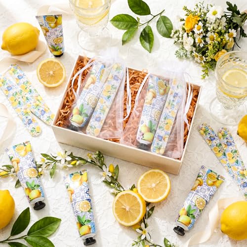 Capri Lemon Hand Cream & Nail File Gift Set - Bridal Wedding Favors Bulk