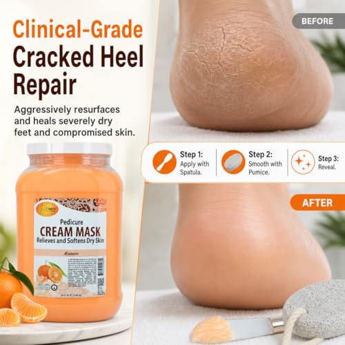 SPA REDI Deep Hydrating Foot & Body Cream Mask 128oz - Nourishing Moisturizer