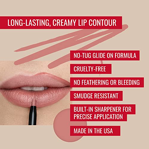 Runway Rogue ¡®Soft Box¡¯ Nude-Pink Pearl Glam Shimmer Long Wear Liquid Lipstick Bundle with ¡®Spotlight¡¯ Matte Light-Beige Designer Liner Lip Liner