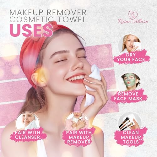 Reusable Makeup Remover Towels - Ultra Soft Face & Body Cloths, 25 Count
