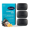 Dermisa Detoxifying Charcoal Bar Soap with Activated Charcoal, Coconut Oil and Shea Butter - Deep Pore Cleansing and Acne Treatment Soap for All Skin Types, 3.0 oz, Pack of 3