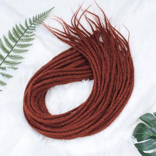 36 Inch Copper Red Dreadlock Extensions - Single Dreads 40 Strands, Variation of Straight36(40 Strands)