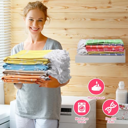 Multicolor Turkish Beach Towels 24 Pack - Extra Large 30x60 Inch Quick Dry Cotton