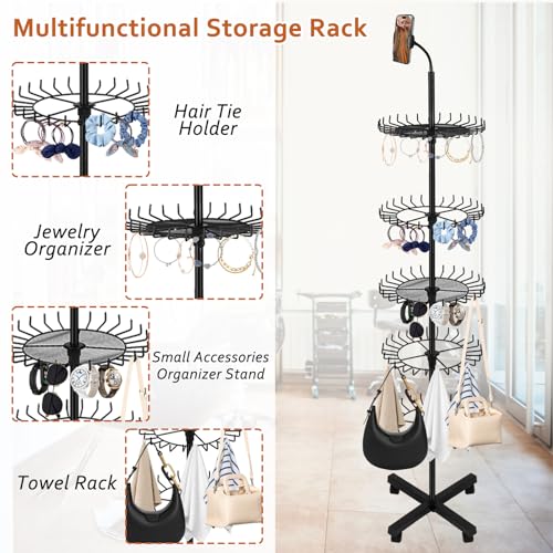 Braiding Hair Rack Standing Hair Extension Holder 140 Pegs Braiding Hair Rack and Divider Stand with Phone Holder & Stylist Hair Braiding Tools for Hair Salon Home Traveling