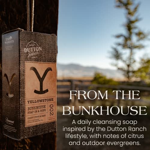 Men's Artisanal Bar Soap with Citrus & Sage - Yellowstone Bunkhouse 10 oz Pack of 2