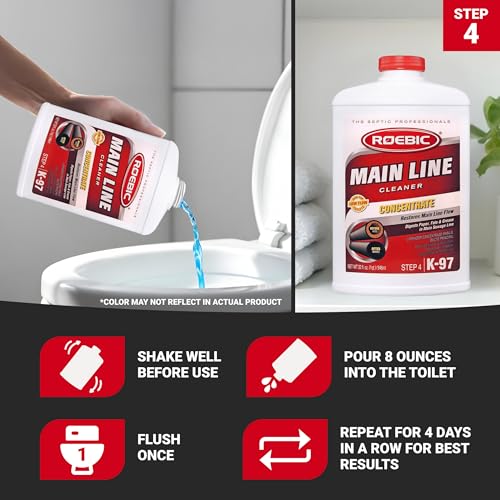 Septic System Maintenance Kit with Bacterial Treatment - 4 Quarts All-in-One Care Solution