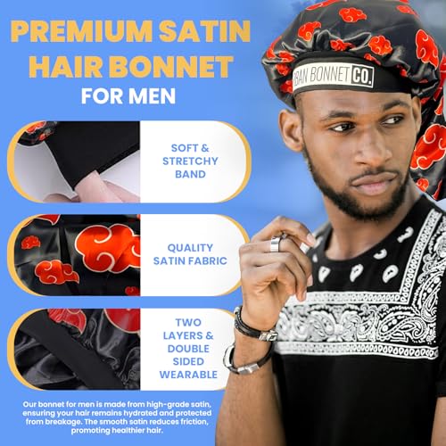 Urban Bonnet Co. Plush Purple Satin Bonnet for Curly Hair & Locs – Adjustable Tie Band