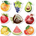 72 Pack Fruit-Shaped Sheet Face Masks - Collagen & Nourishing Skincare Set - Cute Fruit Design, Bulk Gifts