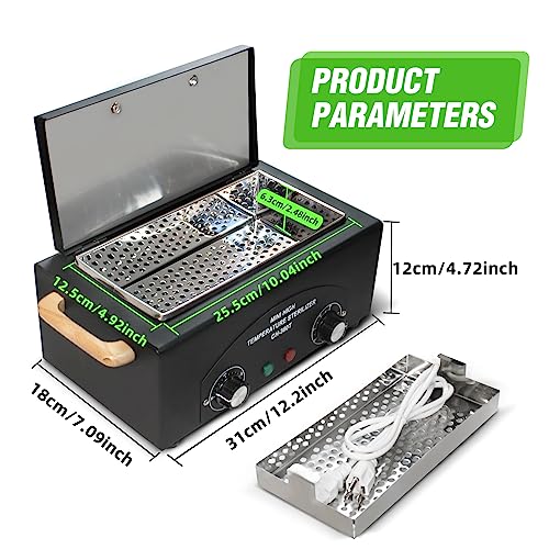High Temperature Metal Tool Disinfection Box for Nail & Beauty Equipment - 110V 300W