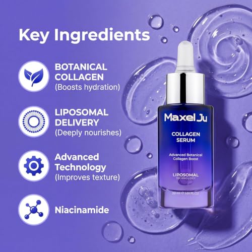 Liposomal Collagen Serum for Face with Peptides & Niacinamide - Anti-Aging Hydrating Treatment