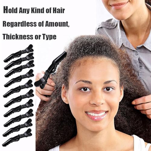 Black 100 Pcs Alligator Hair Clips for Styling Thick Hair - Bulk Variation