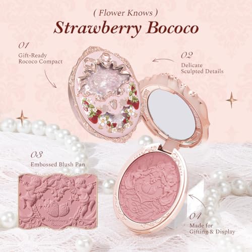 Flower Knows 0.18oz Rococo Embossed Blush - 03 Cool Mauve Pink