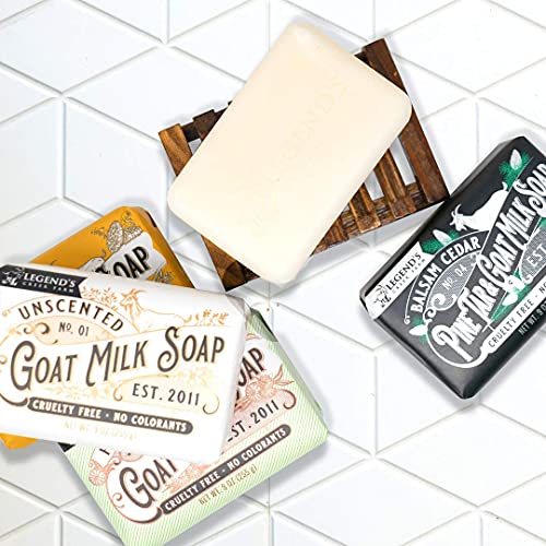Legend's Creek Farm Goat Milk Soap - Triple Milled Moisturizing Bar for Hands and Body - 9 Oz Creamy Lather, Nourishing, Natural Soap for Sensitive Skin (Assorted Bundle)