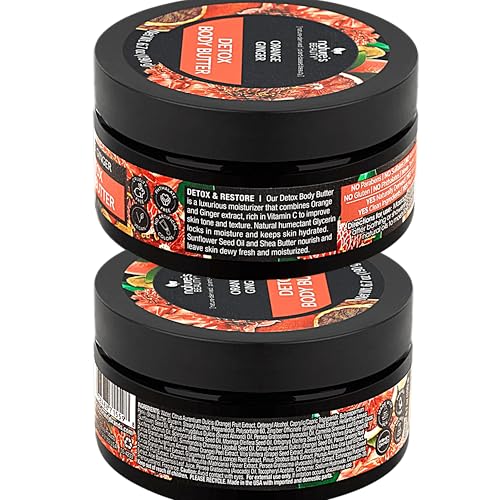 Nature's Beauty Orange Ginger Detox Body Butter Multi-Pack - 6.7 oz, Pack of 2, Rich Moisturizer for Hydration & Purification