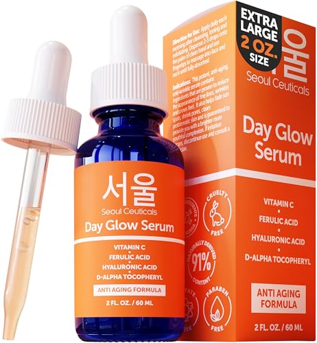 SeoulCeuticals Vitamin C Serum 20% + CE Ferulic for Face 2oz Citrus Pack