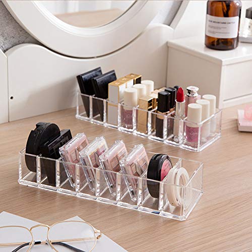 Weiai Clear Acrylic Makeup Organizer Pack of 3 - Compact Vanity Storage