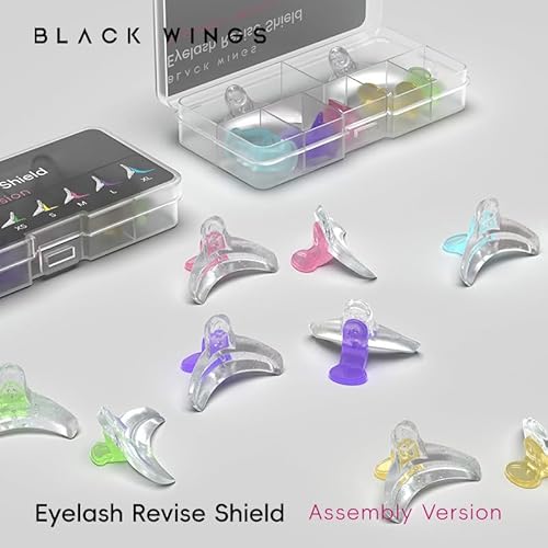 BLACKWINGS Lash Revise Pad 5 Sizes Eyelash Fix Shields Reusable Lash Separator Palette Silicone Plate Lift Tool Box