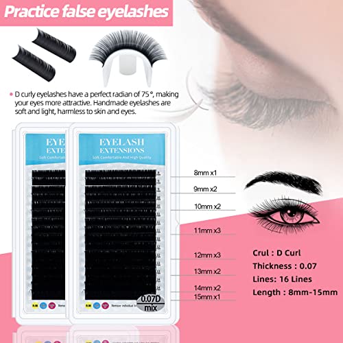 Professional Lash Extension Kit with Mannequin Head & Pink Variation