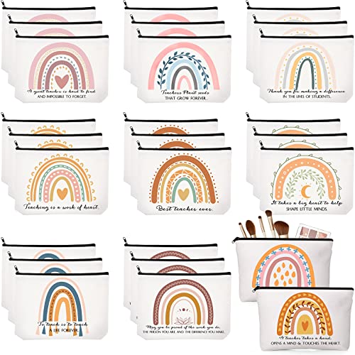 Elegant 30 Pcs Christmas Teacher Appreciation Gifts Bulk with Rainbow Themed Bags