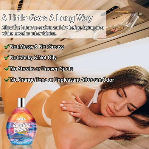 Indoor Tanning Lotion Accelerator with Bronzer - DHA Free, Cherry Scent, 13.5 Fl Oz