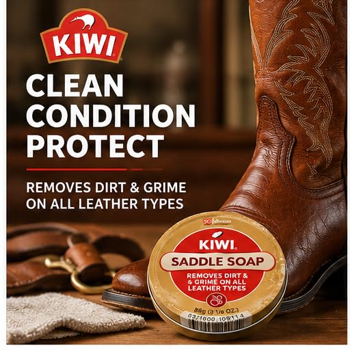 Kiwi Saddle Soap Pack - No Color, 3.125 Ounce, Set of 3