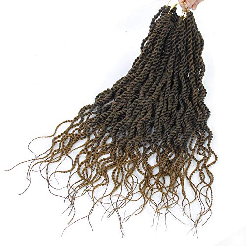 Wavy Senegalese Twist Crochet Hair - 18 Inch, 6 Packs, #1B/27 Variation