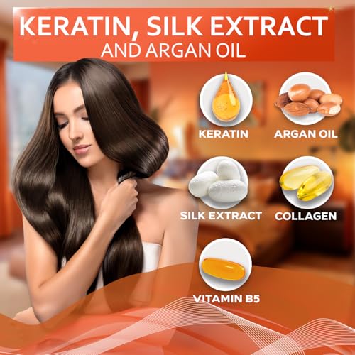 Keratin Shampoo and Conditioner Set - Sulfate & Paraben Free - Salon Thickening Treatment for All Hair Types - Variation: Keratin