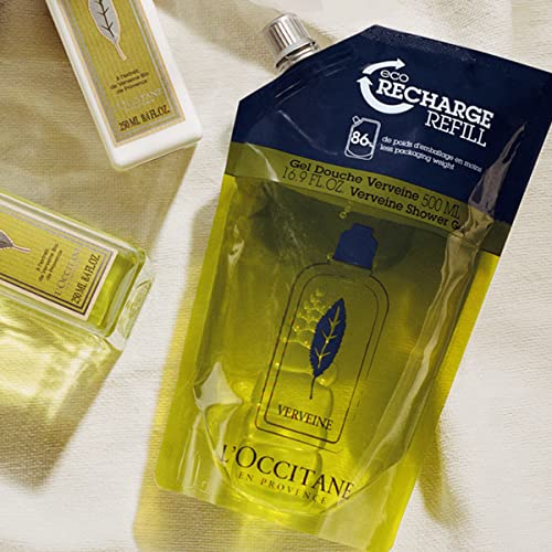 L'OCCITANE Verbena Refill Body Wash - 16.9 Fl Oz, All Skin Types, Lemon Scent