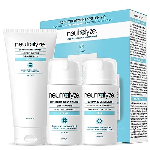 Maximum Strength Acne Treatment Kit with Salicylic & Mandelic Acid – 3-Step Clear Skin System