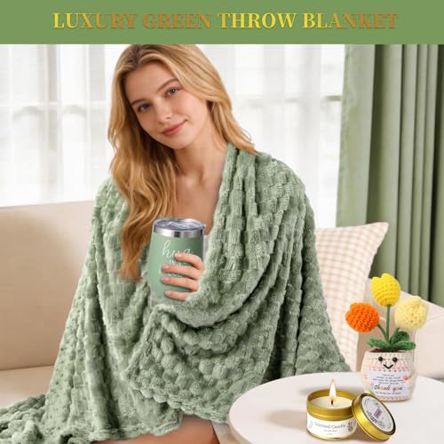 Self Care Gift Set for Women - Blanket, Tumbler, Spa & Relaxation Items