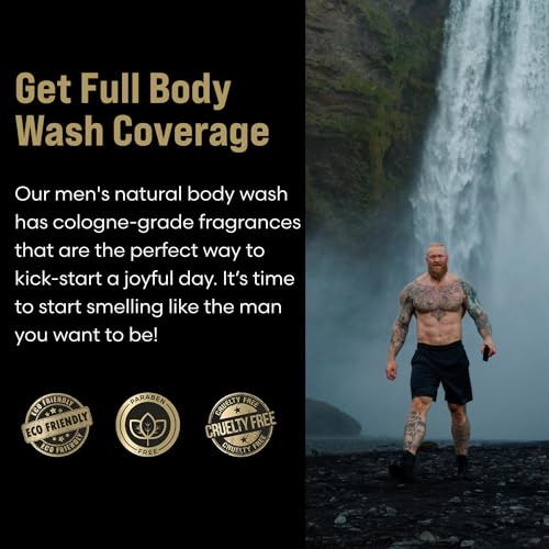 Men's Body Wash Alfheim's Forests - Silver Collection Full Body Hydrating Shower Gel - Natural Fragrance