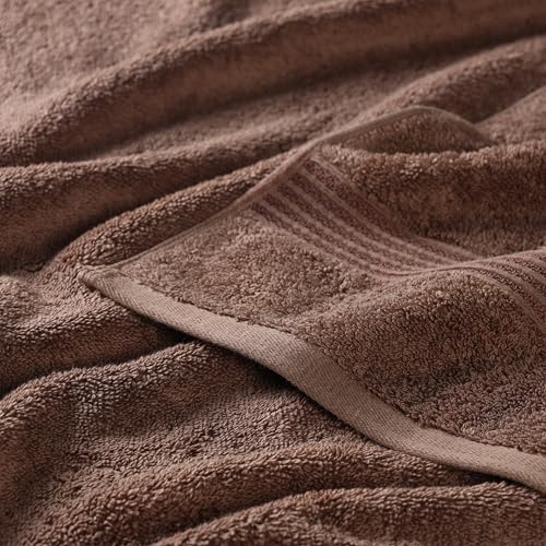 Superior 100% Long Staple Combed Cotton Face Towels, 10 Piece, Mocha
