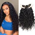 Water Wave Human Hair Bundles 12 14 16 Inches Curly Wet Wavy Weave - Natural Tangle-Free Brazilian Hair - EMOL Variation of THIS listing