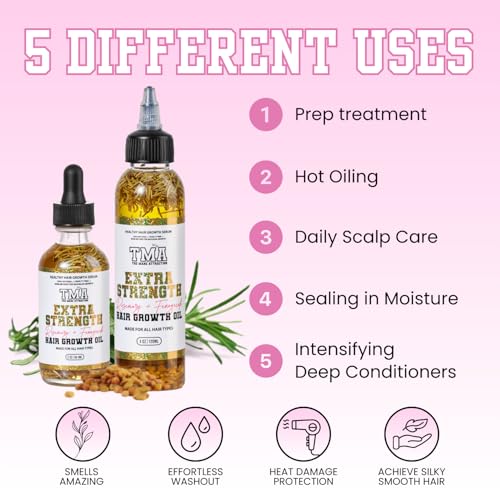 Herbal Hair Growth Oil - Extra-Strength Nourishing Scalp Treatment 2 Fl Oz
