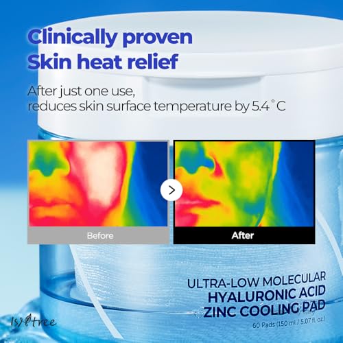 Hydrating Hyaluronic Acid Zinc Cooling Toner Pad for Sensitive Skin