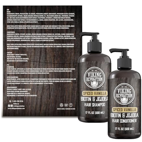 Beard Wash & Conditioner Set - Spiced Vanilla, 17 oz - Pack of 2